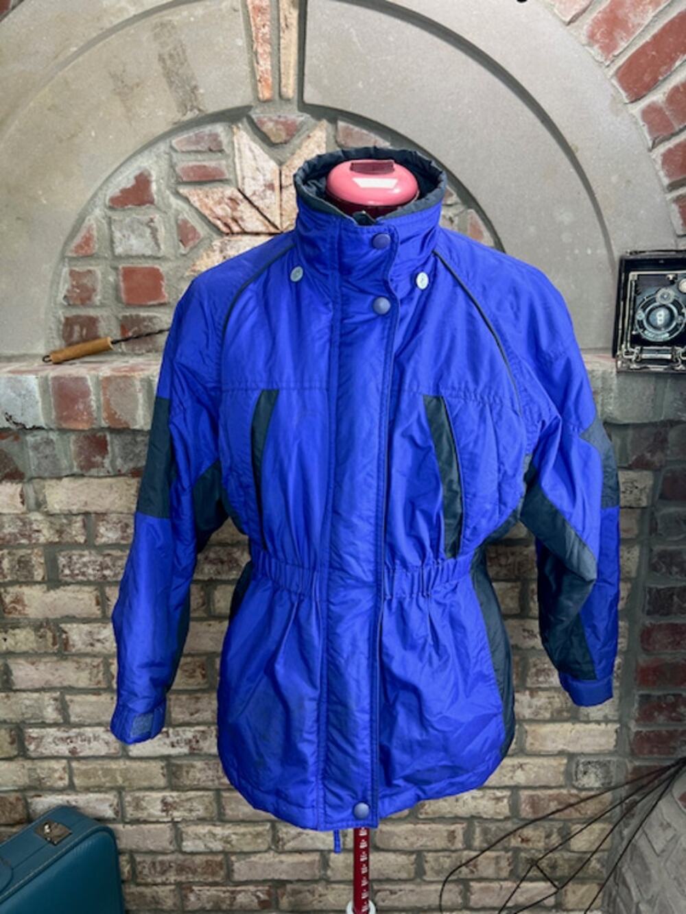 kids ski coat Vintage 1990s blue black